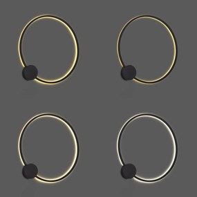 Design fali lámpa fekete 67cm LED-del, 3 fokozatban dimmelhető - Anello