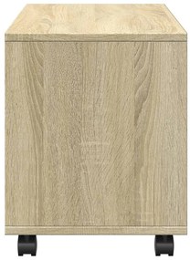 sonoma tölgy színű szerelt fa görgős szekrény 72 x 33 x 42,5 cm