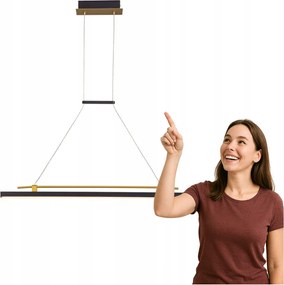 Led függőlámpa 16W Merlot PND-54638F-16W-3K-BK-GD Italux