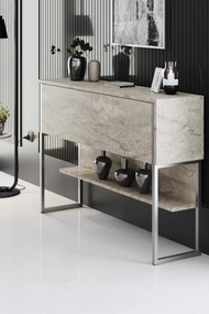 Komód luxe - travertine, silver