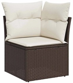 Kerti Kanapé Szett 6 pcs Barna és krémszínű 234 x 124 x 85 cm