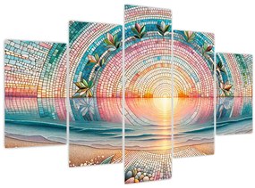 Kép – Naplemente mozaik (150x105 cm)