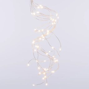 NEXOS Fényfüzér ezüst huzal 2 db meleg fehér 64 LED