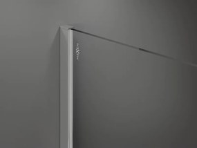 Mexen Kioto zuhanyparaván 100x200 cm 8 mm, króm profil, szürke üveg, 800-100-101-01-40