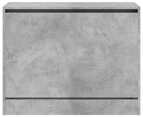 betonszürke szerelt fa cipőszekrény 80 x 34 x 63 cm