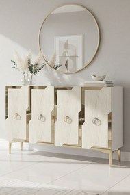 Seza 120 - White, Travertine, Gold