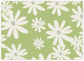 Kép - Hippik, zöld virágok N⁰1 (70x50 cm)