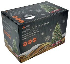 Solight 1V05-W-LED Karácsonyi kültéri lánc 500xLED/8 funkció IP44 55m hideg fehér
