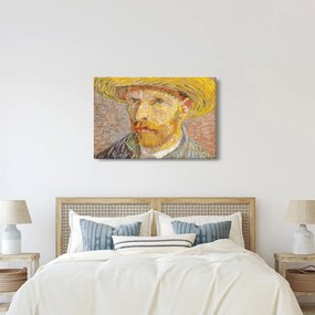 Kép - Vincent van Gogh, Self-Portrait with a Straw Hat (The Potato Peeler), reprodukciók (90x60 cm)