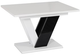 Clark étkezőasztal 120 cm fekete fehér gloss glamour