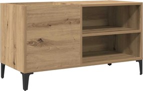 vidaXL kézműves tölgy színű szerelt fa hanglemezszekrény 84,5x38x48 cm