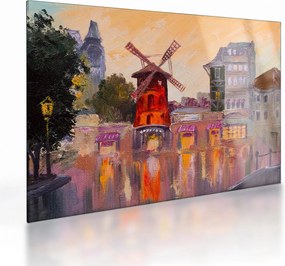 Kép - Moulin rouge, Párizs, Franciaország (üvegen) (70x50 cm)