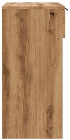 kézműves tölgy színű szerelt fa dohányzóasztal 90x36x75 cm