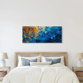 Kép - Kék-arany festmény (120x50 cm)