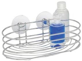 WENKO 18775100 - TURBO-LOC kerek polc, acél, 23,5 x 13,5 cm, fényes króm