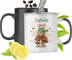 Mágikus Bögre Laura Fekete Színváltós, fényképes nyomattal