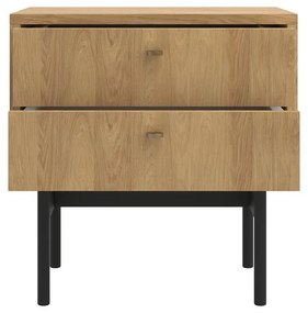 Éjjeliszekrény Oscar O3  (természetes hikori + fekete). 1100509