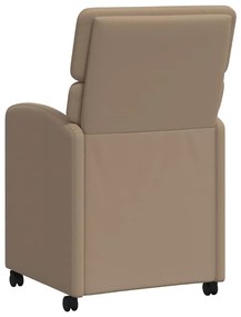 vidaXL Kerekes Étkező Székek 2 pcs Cappuccino 58 x 65 x 98 cm Műbőr