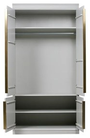 Világosszürke borovi fenyő ruhásszekrény 110x215x62 cm Organize – WOOOD