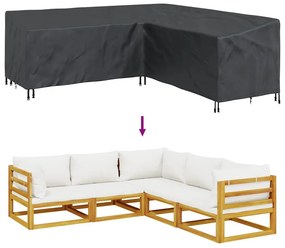 Kültéri bútorhuzat Fekete 220 x 220 x 80 cm 420D Oxford Szövet