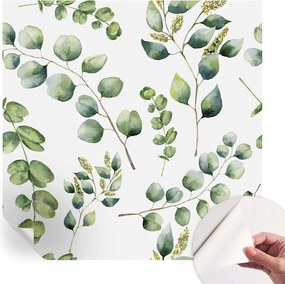 Mosható öntapadós fotótapéta étkezőbe Zöld levelek 250x250 cm