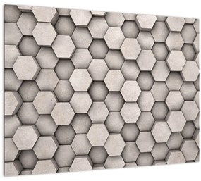 Kép - Hatszögek beton kivitelben (70x50 cm)