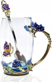 Pohár Kávéscsésze, Virágos Teák Forró és Hideg Italokhoz Acél