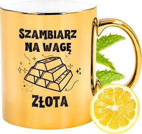 Arany csillogó bögre a sámánnak Ajándék fényképes nyomtatással