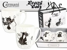 Porcelán bögreszett 2db-os,400ml,fekete macskás