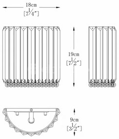 Brilagi - LED Fali kristály lámpa GLAMOUR 1xG9/42W/230V