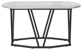 Szürke Sonoma dohányzóasztal - 80x40x40.5 cm, Mérnöki fa és fém