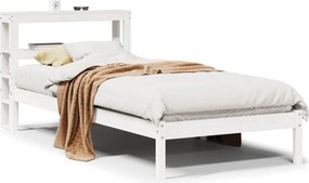 vidaXL fehér tömör fenyőfa ágykeret matrac nélkül 90 x 190 cm