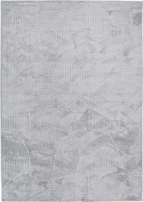 Szürke Plüss Szőnyeg Glamour Díszítő Nappaliba Soft 160x230 cm Ívek