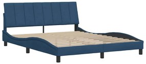 kék szövet ágykeret matrac nélkül Hanko 160 x 200 cm