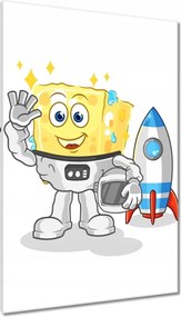 Vászonkép 80x120 Szivacsból készült szögletes emberke