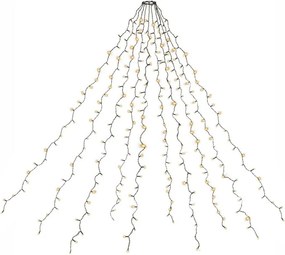 Kúp alakú fénylánc 280 LED meleg fehér