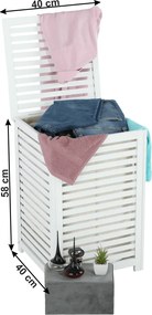 Szennyestartó kosár, lakkozott, banbusz/féher/bézs, BASKET