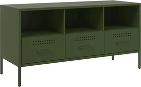 vidaXL olívazöld acél TV-szekrény 100,5 x 39 x 50,5 cm