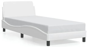 fehér műbőr ágykeret Dover 90x190 cm