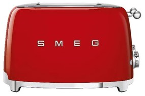 SMEG KENYÉRPIRÍTÓ, retro, 2x2 szeletes, piros