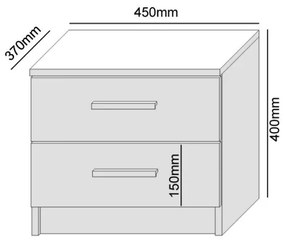 TOD fehér éjjeliszekrény