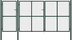 vidaXL zöld acél kerti kapu 400 x 200 cm