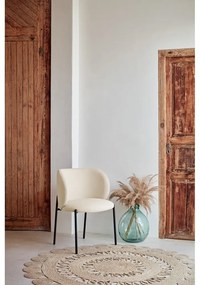 Fehér kárpitozott étkezőfotel szett 2 db-os Mogi – Teulat