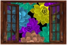 Poszterek 90x60 Színes virágok Virágok