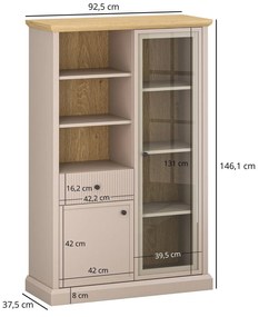 Vitrin Indices 2 (taupe + kő tölgy) . 1116872