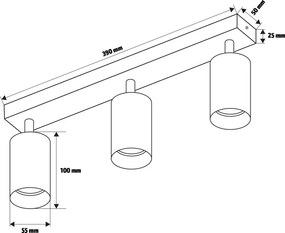 Brilagi - SELE MODERN LED RGBW, fényerőszabályozható mennyezeti spotlámpa 3xGU10/6,5W/230V Wi-Fi, fehér