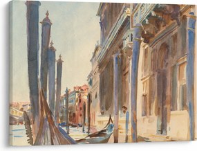 Kép - John Singer Sargent, Gondola Moorings on the Grand Canal, reprodukciók (70x50 cm)