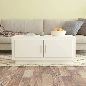 Fehér szerelt fa dohányzóasztal 102 x 50 x 45 cm
