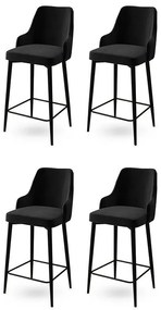 Enox Anthracite bárszék szett, 4 db, 4 db