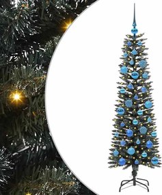vidaXL Mű karácsonyfa 150 LED-del Zöld 150 cm PVC és Műanyag és Acél